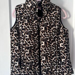 Pink Lily Leopard Print Vest